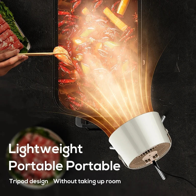 Ventilateur de cuisine portable grande aspiration de bureau